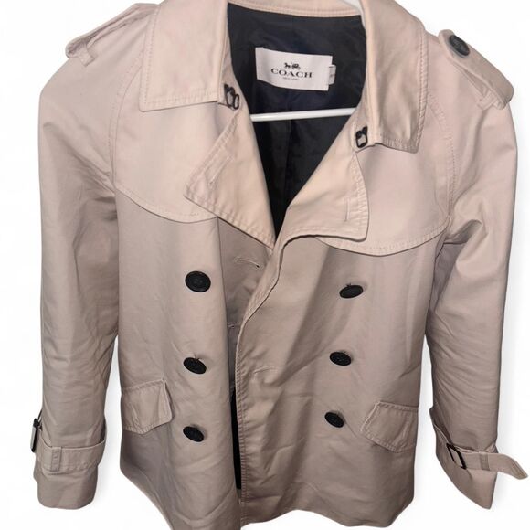 Coach Women's Tan and Cream Coat - Picture 2 of 4